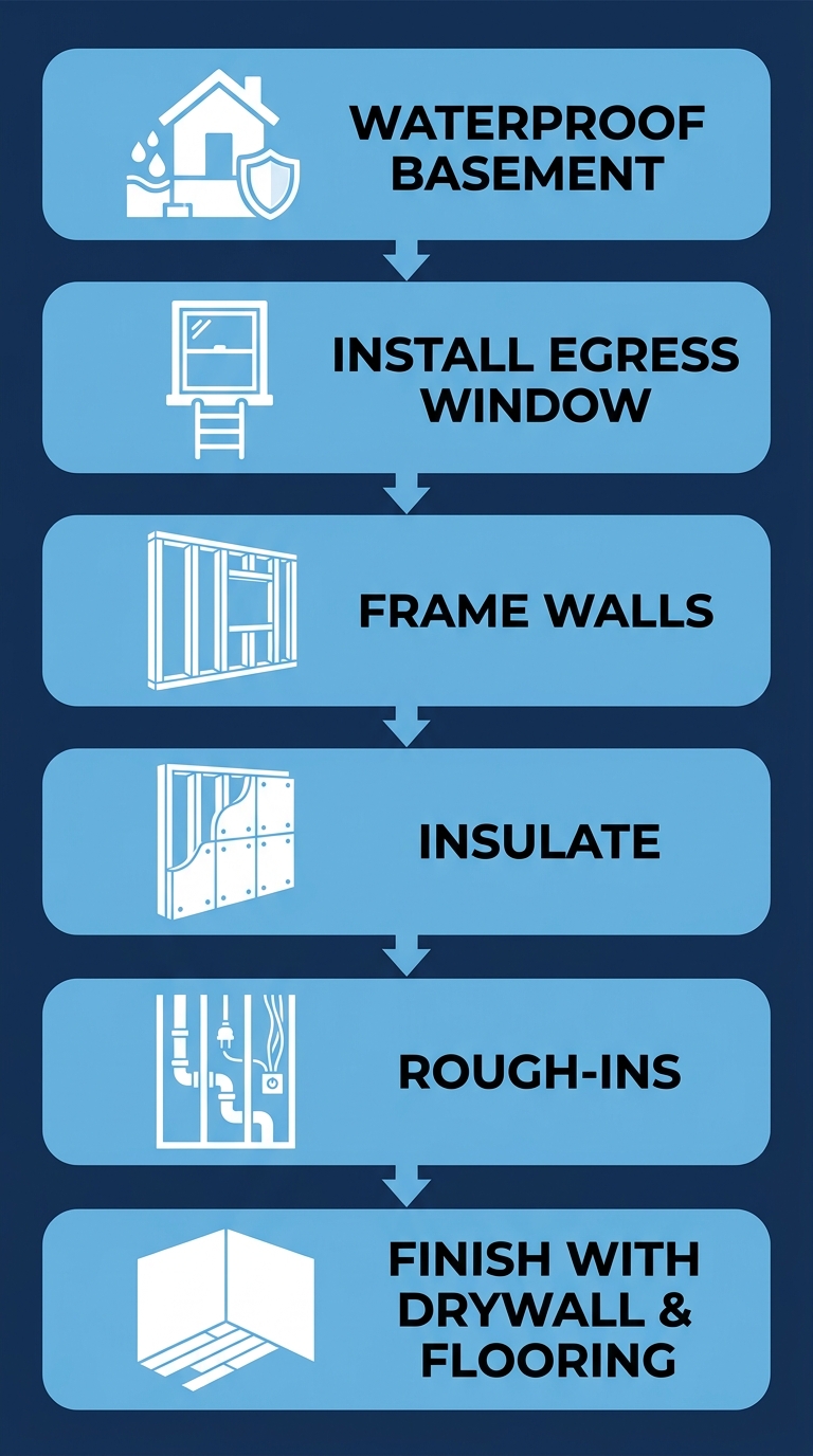 Convert your basement into a multipurpose zone with six process steps